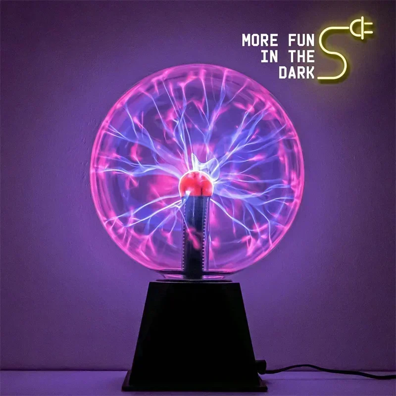 3-8 inch voice control magic plasma ball light LED night light atmosphere touch glass christmas party decoration lighting