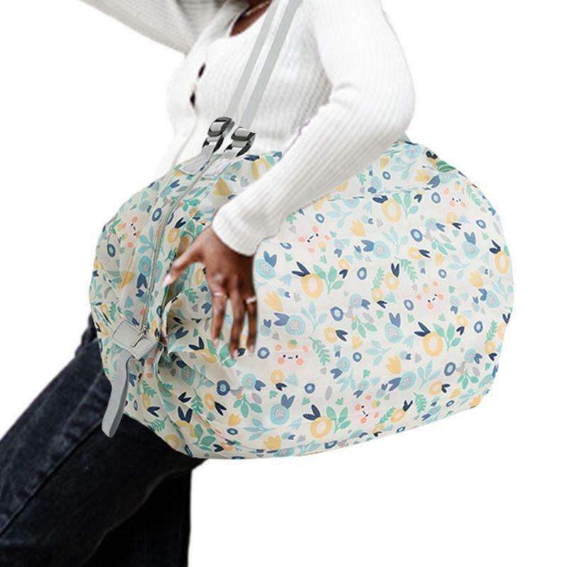 Big Folding Shopping Bag Eco-Friendly Foldable Grocery Bags Portable One Shoulder Handbag For Travel Grocery Fashion Pocket Bags