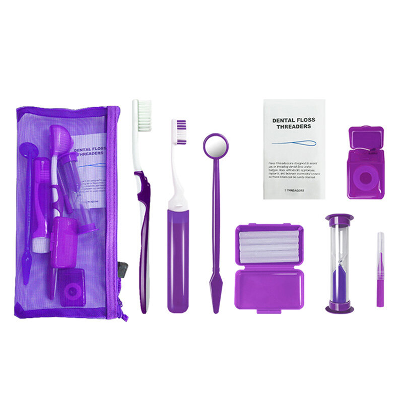 8 Stks/set Mondreinigingszorg Tandtanden Orthodontische Kits Whitening Tool Draagbare Outdoor Pak Interdentale Brushorale Verzorging