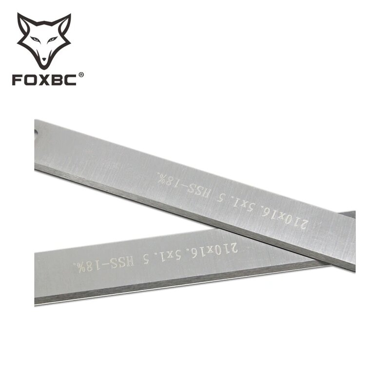Foxbc 210x16.5x1.5mm plaina lâminas para erbauer 052 bte2pcs, titan ttb579pln, charnwood w588/1, aparafusar erbauer pb02 plaina 2pc