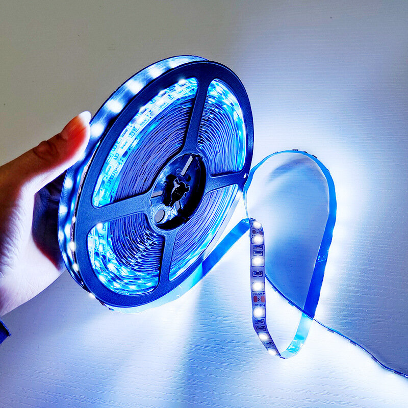 Bande LED Lumineuse RGB 2835, 1 m, 2 m, 3 m, 4 m, 5 m, Ruban Flexible à Diodes, Câble USB DC5V, 3 Touches de Commande, Rétro-Éclairage pour Écran de TV et Bureau