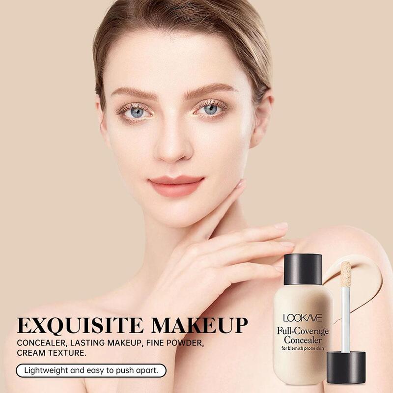 Full Coverage Acne Dark Circles Concealer Cream Waterproof Control Facial Oil Makeup Matte Lasting Foundation Liquid Cosmet A0U2