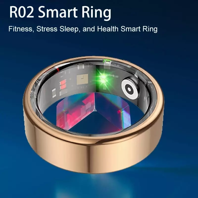 Inteligentny pierścień 2024 dla mężczyzn i kobiet - krokomierz, monitor aktywności Bluetooth, monitor snu - wodoodporne akcesorium modowe IP68