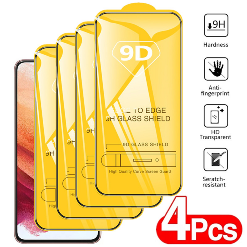 Protectores de pantalla de vidrio templado para Samsung Galaxy A51, A52, A71, A72, A22, A32, A21S, A50, S21, S22 Plus, S20, FE, A53, 4 unidades