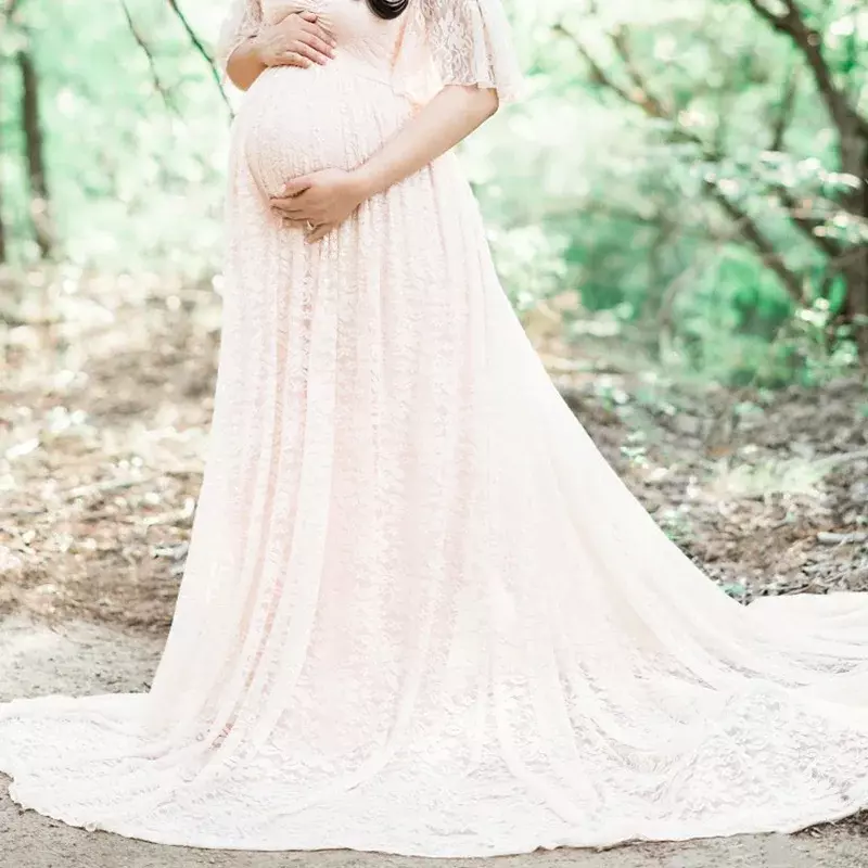 Кружевное платье-макси для беременных