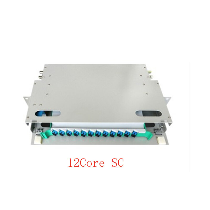 19 pollici 12 core SC Pull type telaio di distribuzione in fibra ottica FTTH ODF port Rack patch panel per interni in fibra montata su Rack