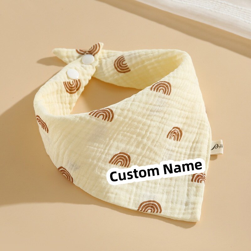 Cotton Soft Baby Bib With Custom Name Saliva Towel Feeding Burp Cloth For Newborn Baby Shower Gift