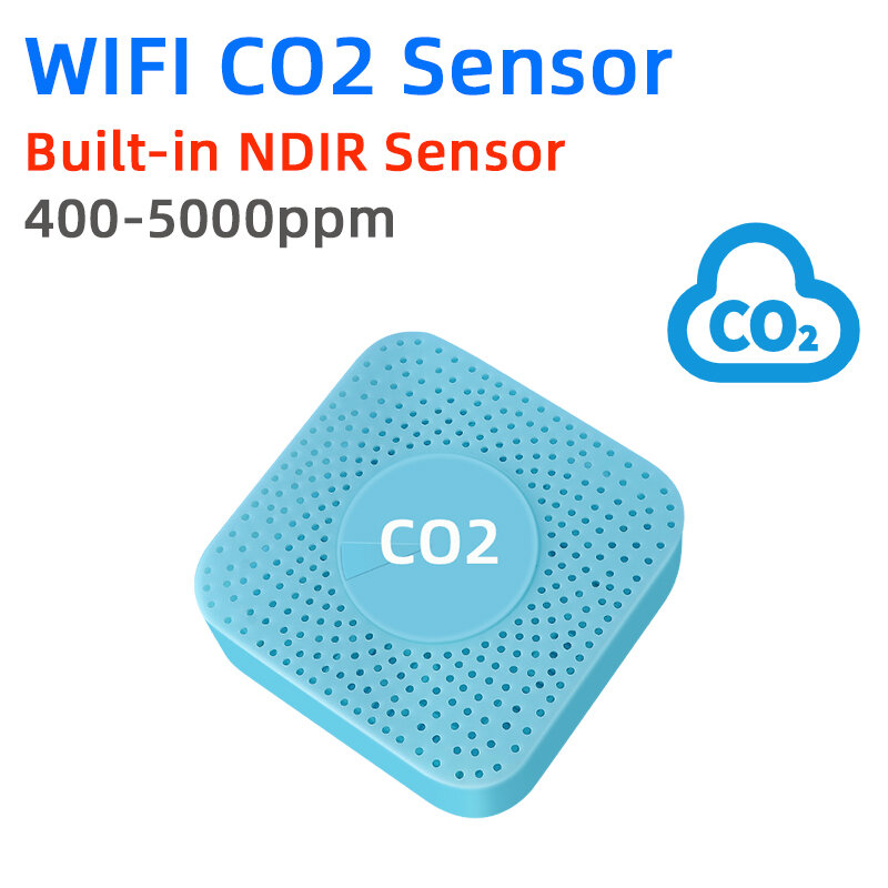 Tuya-스마트 와이파이 CO2 센서 NDIR 고정밀 스마트 홈 연결된 Co2 감지기, 공기 모니터 가정용 스마트 라이프 앱