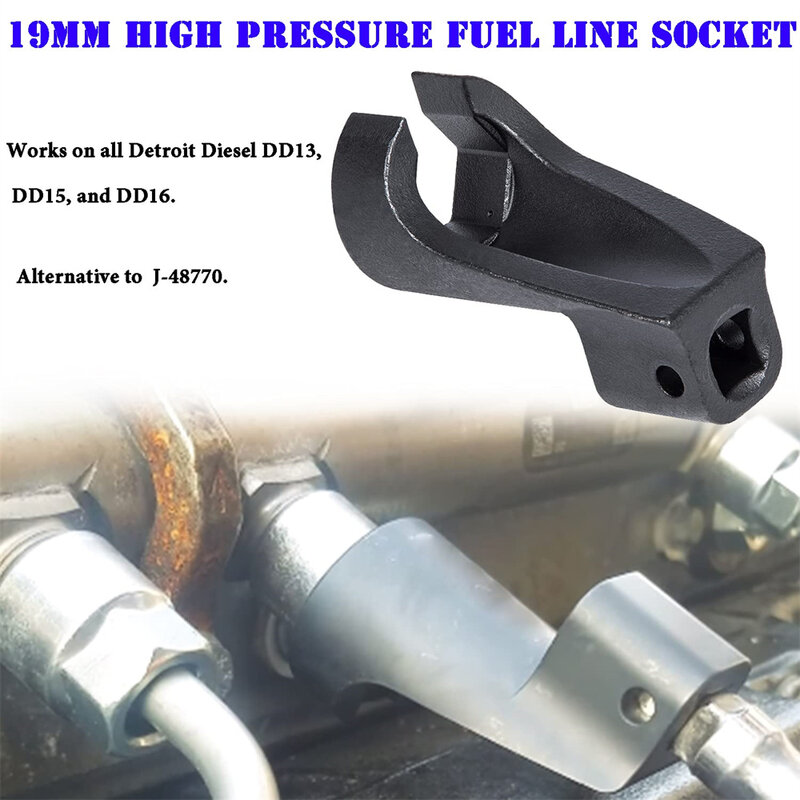 For Detroit Diesel DD13 DD15 DD16 Injector Cup Remover & Engine Brake Adjustment tool 4.1/4.6mm & 19MM High Pressure Fuel Line