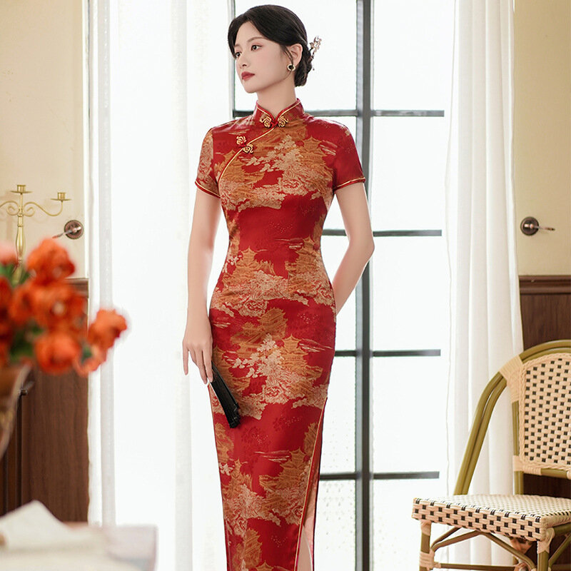 Abiti Vintage Qipao per le donne nuova moda Casual Streetwear abbigliamento donna elegante abito Cheongsam in stile cinese stile etnico