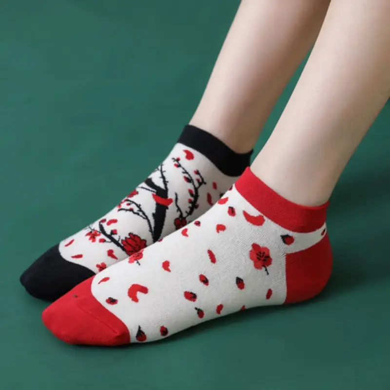 Spring Style AB Tide Socks Women Cotton Ankle Socks Couple Fun Series Animal Outer Space Fruit Men's and Women's Socks