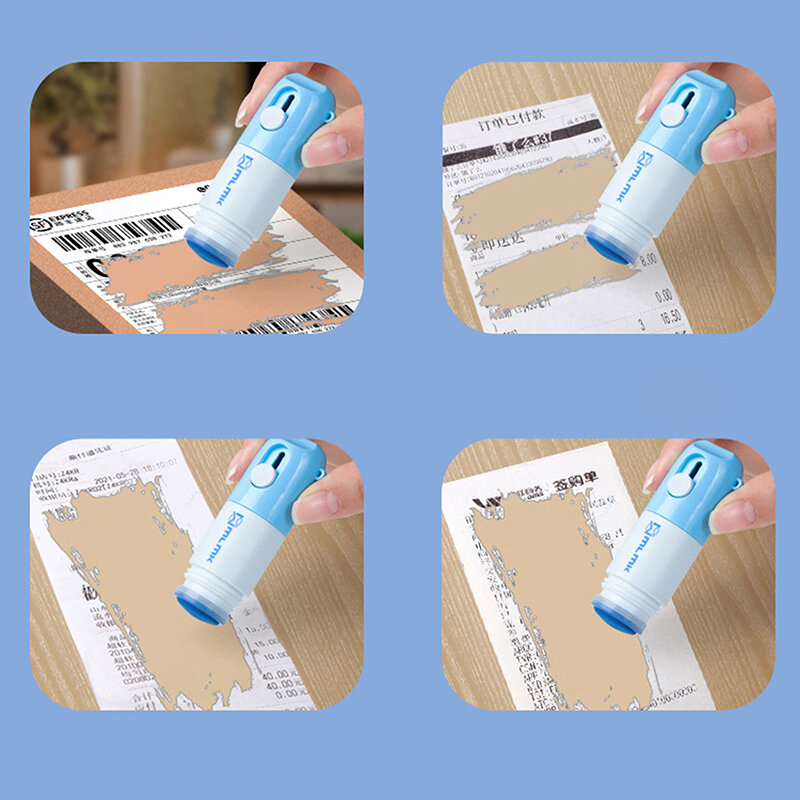 Líquido de corrección de papel térmico con cuchillo para Unboxing, dispositivo de corrección de sello confidencial, herramienta de modificación de facturas de mensajería portátil