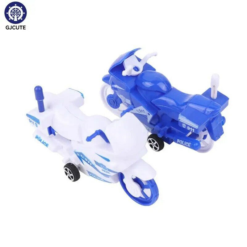 1Pc Pull Back Motorcycle Police Car Model Toy Simulation Motorbike Toys Mini Kids Educational Toy Wheels Can Glide Children Gift