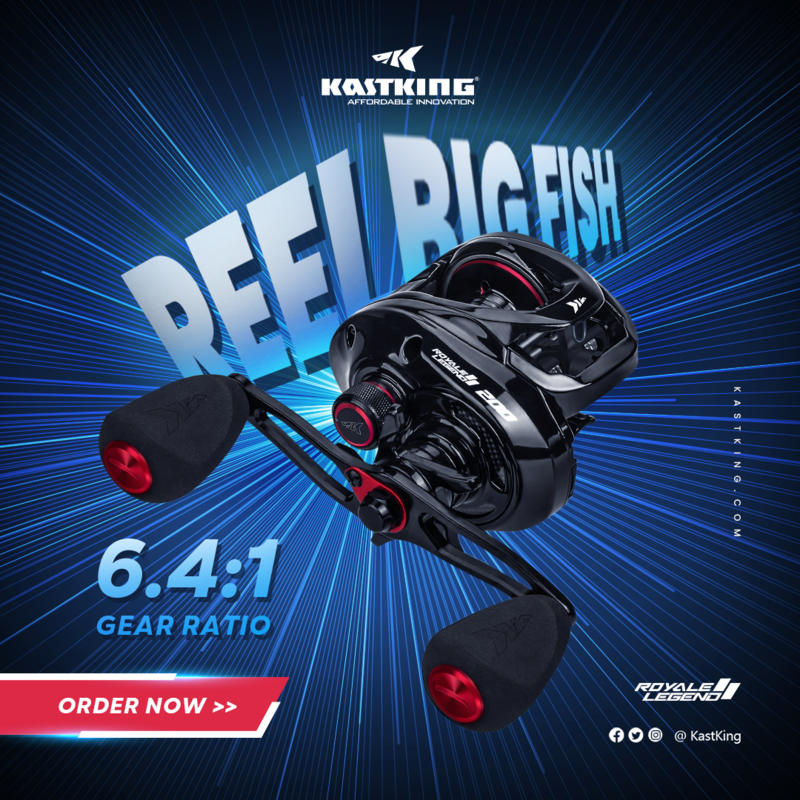 KastKing Baitcasting Reel, Royale Legend II e GT, 7.2:1, 5.4:1, Gear Ratio, carretel de alumínio de água doce, 8 kg Drag Pesca Bobina