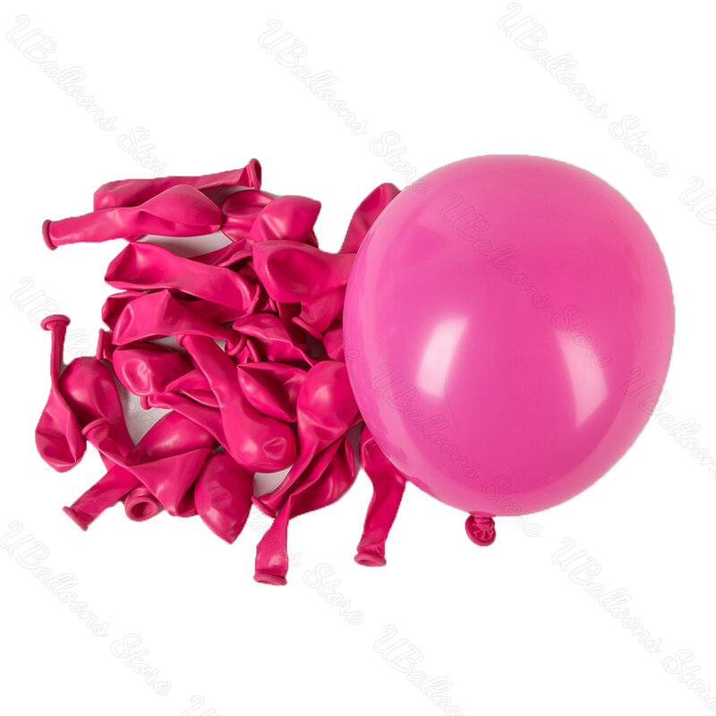 10/20/30Pcs różowy balony urodzinowe 5/10/12 cal gorący różowy cukierki jasnoróżowy balon lateksowy na urodziny Baby Shower Dec