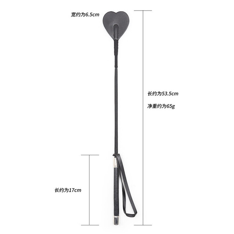 53.5CM PU Leather Heart-Shaped Horse Whip Premium Crops Equestrianism Paddles Riding Crop Horse Whips