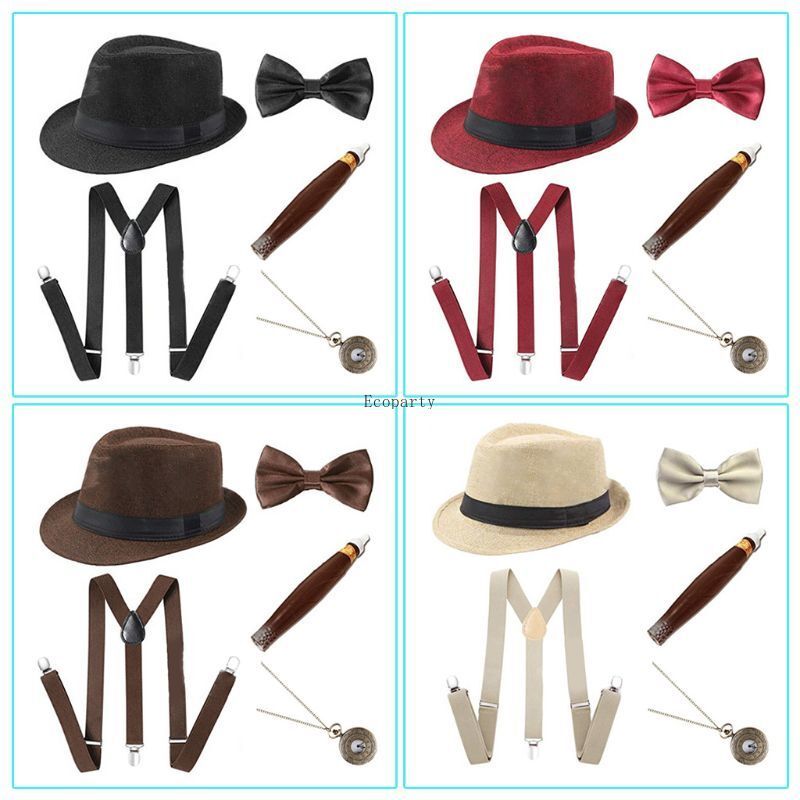Disraze Flat Caps-Classic Trilby Hats Fedora Hat Cotton Blended Panama Sun Jazz Cap 1920s Gatsby Men accessori per costumi