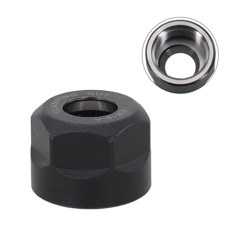 1PCS ER16-A Type Collet Clamping Nut For ER CNC Milling Chuck Holder Lathe Black Lathe Milling Chuck Seat Industrial CNC Tools