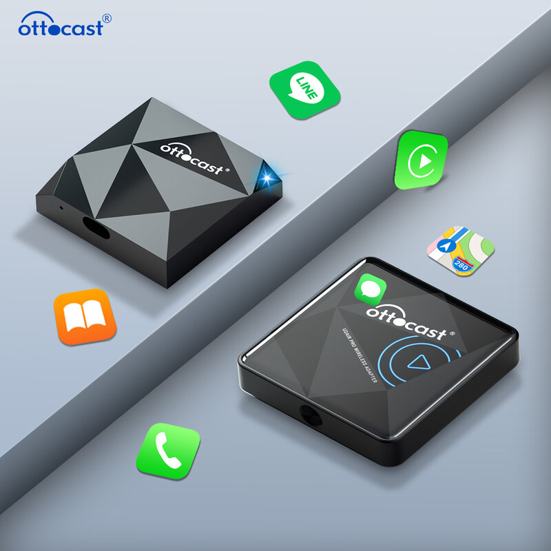 Adaptador Ottocast Wireless Apple CarPlay, Série U2Air para OEM Wired CarPlay, Suprimentos de veículos inteligentes para carros, Sistemas inteligentes