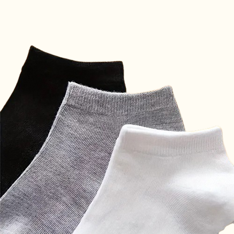 5/10/20 Pairs Casual Plain Color Boat Socks Thin Breathable Comfy Anti Odor Sweat-absorbing Low Cut Ankle Socks For Men Women