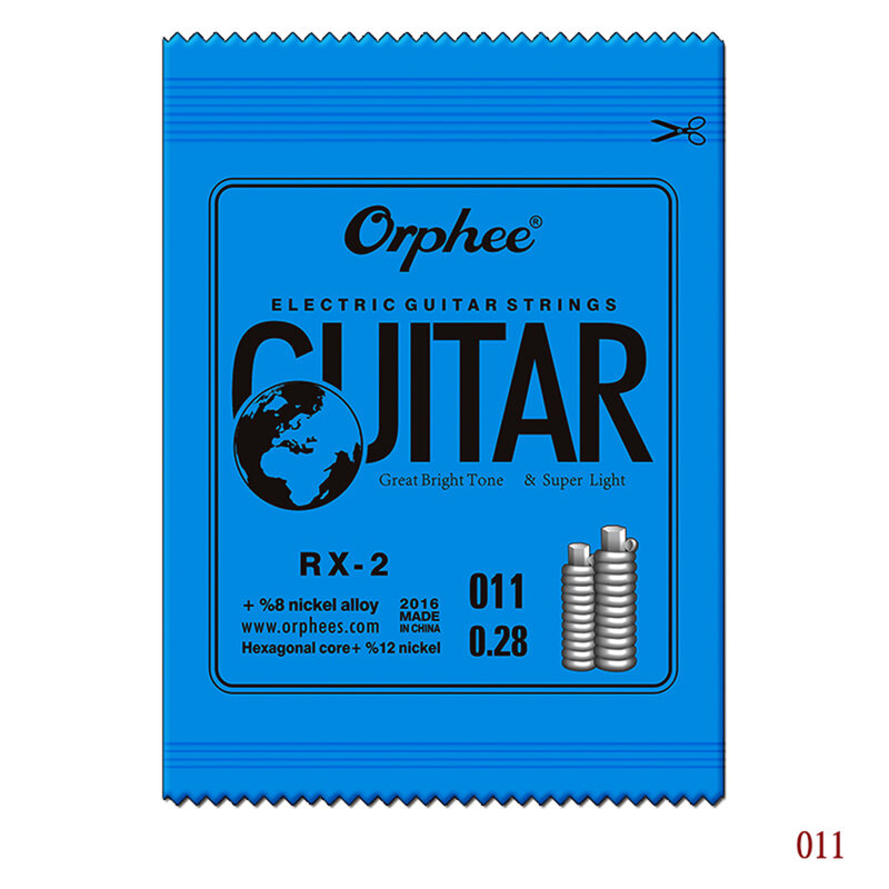 Orphee-エレキギター弦、単一の交換文字列、非常に軽いゲージ、009 042、優れたトーンとブースト