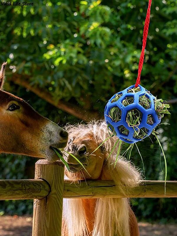 Cavalo tratar bola feno alimentador brinquedo bola pendurado brinquedo de alimentação para cavalo cavalo cabra ovelhas aliviar o estresse cavalo tratar bola