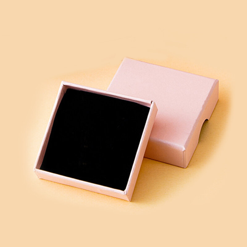 กล่องเครื่องประดับต่างหูกล่องใส่ของขวัญสีชมพูกล่องสร้อยคอ JPB014-1