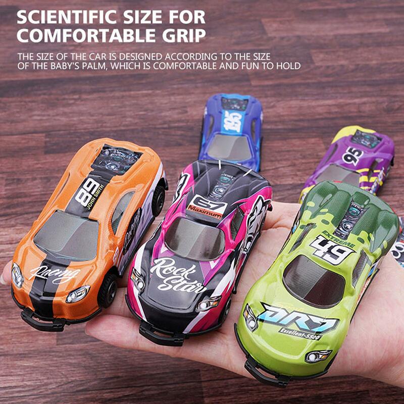 Jumping Stunt Car Toy, puxar para trás Veículos, Alloy Mini Car Models, Small Game Toys, 1 Pc, 5 Pcs, 6 Pcs, 8Pcs