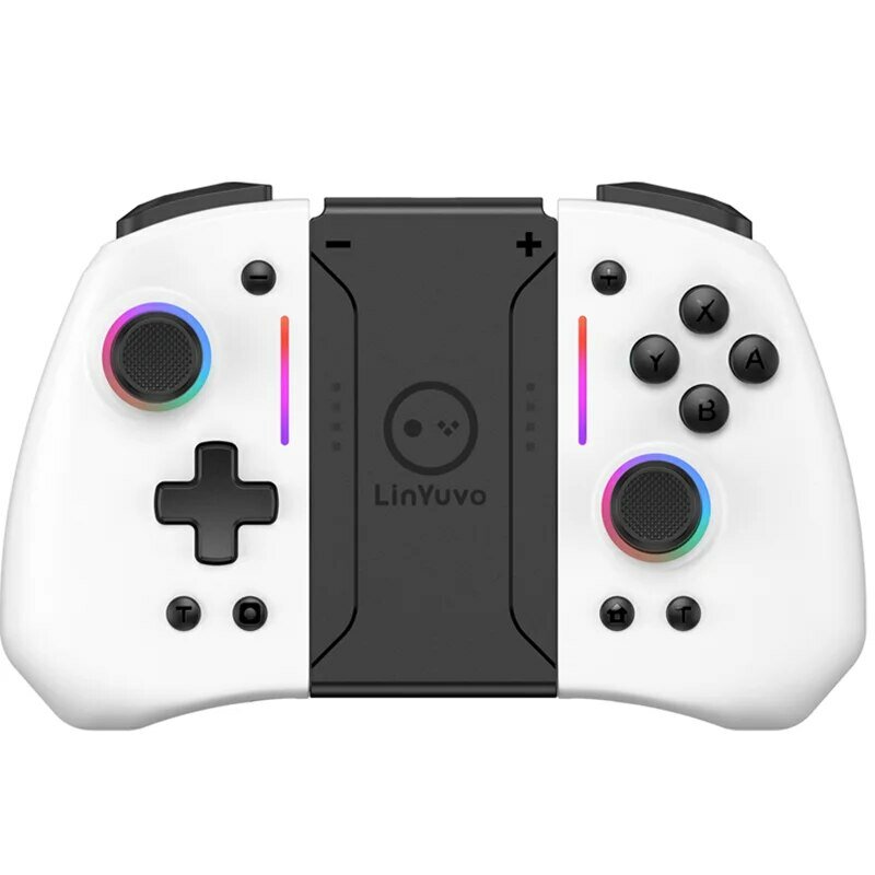 LinYuvo KS42 Meteor Light Wireless Joy-pad with 8 Color RGB Lights for Switch/Lite/OLED, with Programmable,,Turbo & Vibration