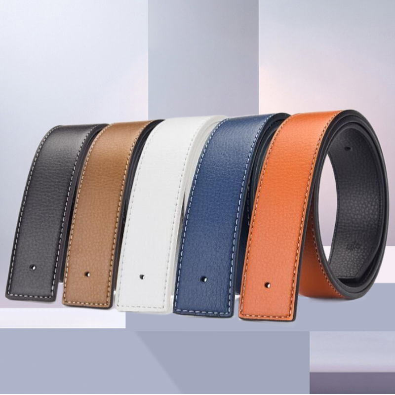 LIJIJIARU-cinturones de cuero genuino para hombre, correa de alta calidad con hebilla de Pin, sin hebilla, 3,8 cm, nueva marca de lujo