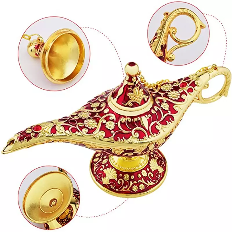 Legenda Vintage Aladdin lampada Magic genius che desidera decorazioni da tavolo luminose artigianato per la decorazione domestica di nozze regalo per la decorazione domestica del partito