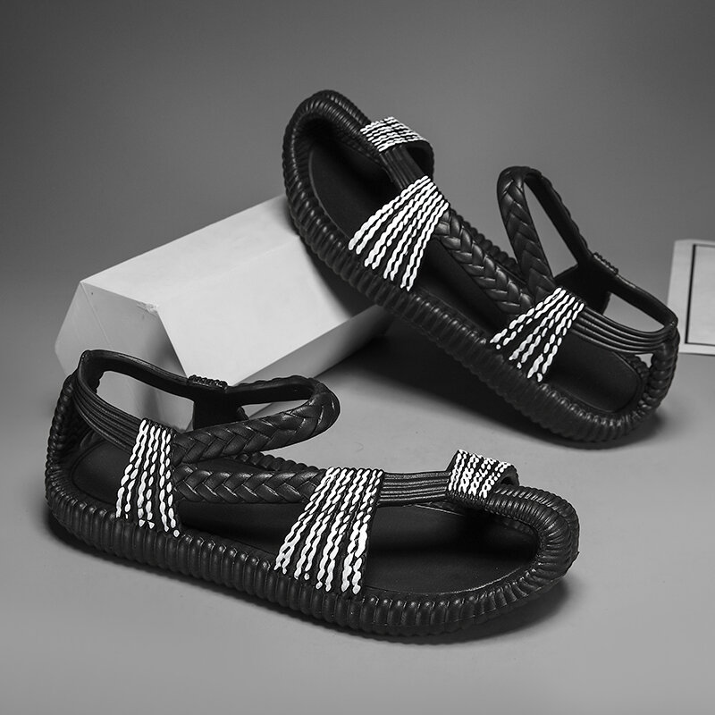 Sandalias planas de verano para hombre, zapatillas informales antideslizantes, ligeras, para exteriores, envío gratis