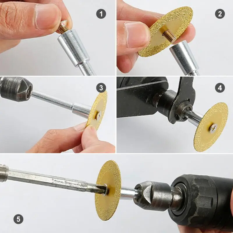 5 Stück 40mm Dremel Werkzeug Mini-Schneid scheibe für Dreh zubehör Diamant schleif scheibe Rotations kreissäge blatt Schleif scheiben