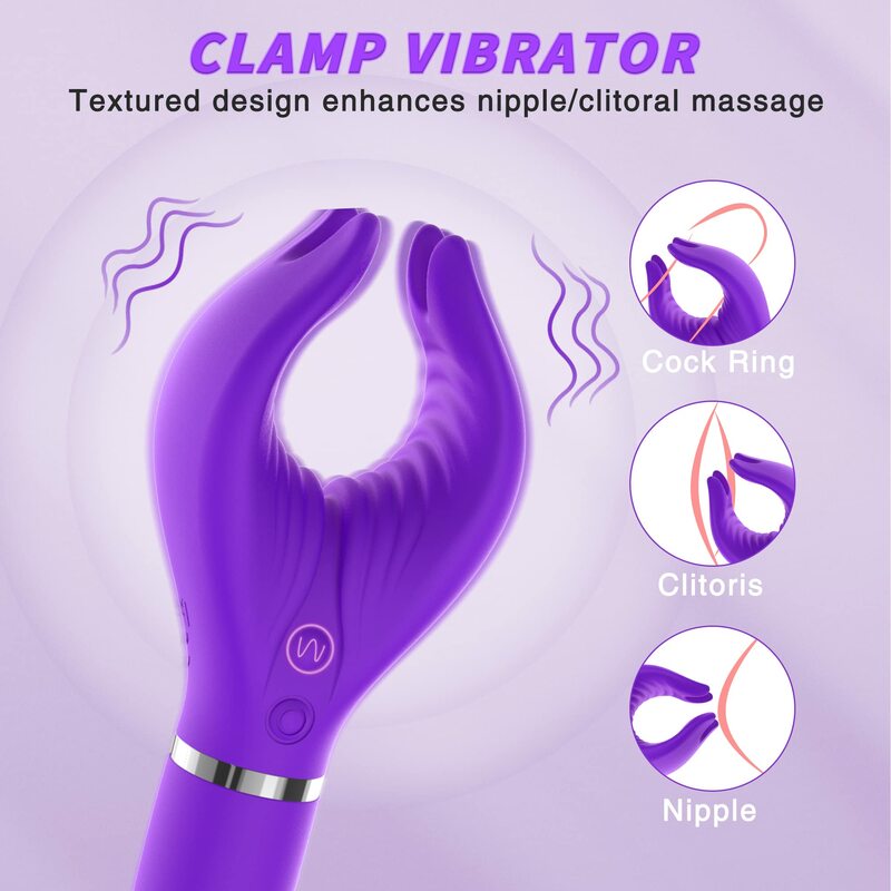 G Spot Clitoris Dildo Vibrator, Acvioo Clit Klem Rose Speelgoed Konijn Vibrator Clitoris Tepel Penis Massagestimulator Stimulator Met 7 Str