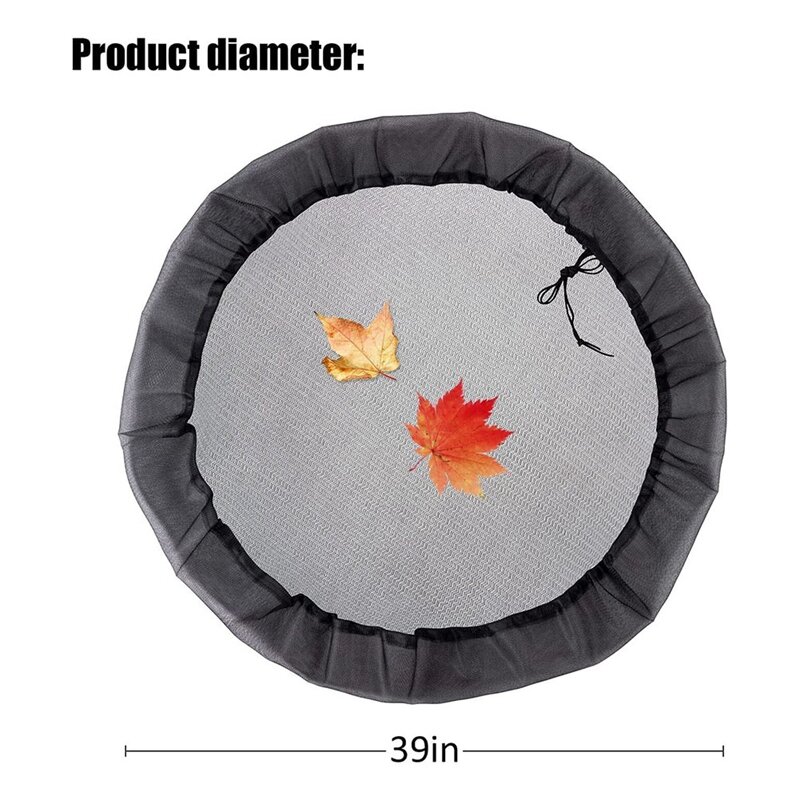 4 Pcs Mesh Cover For Rain Barrel - Rain Barrel Net Cover With Drawstring For Preventing Fallen Leaves And Small Objects