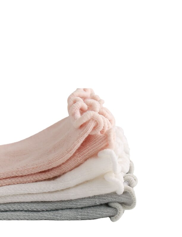 Calcetines hasta la rodilla para niños y niñas, medias suaves y transpirables de malla de algodón, traje largo para recién nacidos de 0 a 3 años, 4 pares