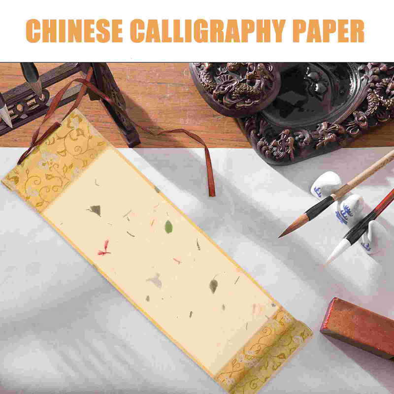 2Pcs Blank Paper Scroll Small Vintage Scroll Paper Calligraphy Scroll Wall Mini Blank Scroll Paper Drawing