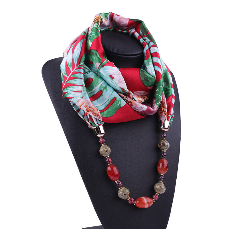 Women Bohemia Neckerchief Jewelry Hijabs Female Statement Necklace Pendant Scarf  Foulard Accessories
