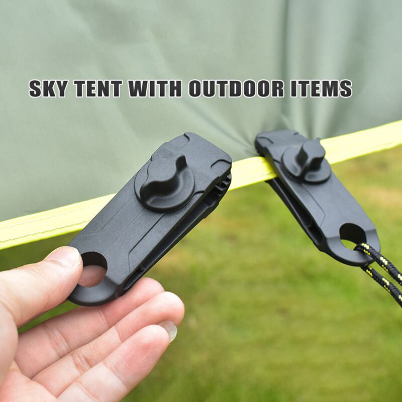 Klip tenda baru berkualitas tinggi Slider dapat disesuaikan untuk tenda berkemah tambahan titik tarik bahan nilon Camping Hiking