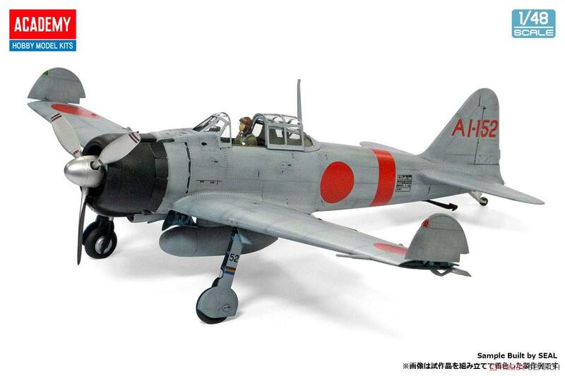Academy Hobby 12352 1/48 Scale A6M2b Zero Fighter Model 21 `Battle of Midway`Model Kit