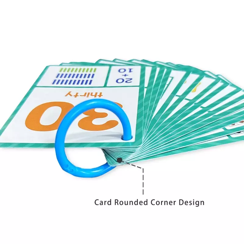 15 carte numeri da 1 a 30 Flash card per bambini toddler prescolare scuola materna matematica carte tascabili Cognitive giocattoli Montessori 8*11cm
