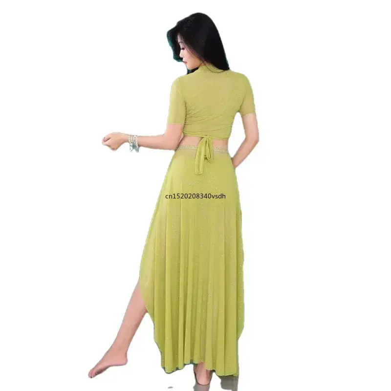 Женский костюм для танца живота, элегантная юбка, комплект для тренировок в восточном стиле