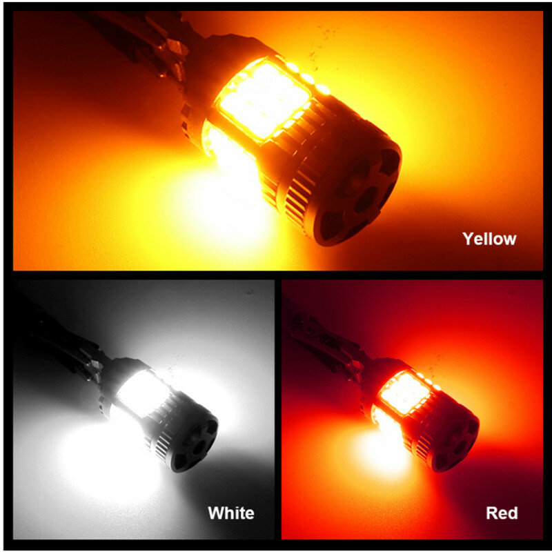 LED 방향 지시등 LED 전구, 오류 없음, T20 LED 신호 램프, Canbus 1156 BA15S P21W BAU15S 1157 BA15D 7440 7443, 30W 3030 36smd