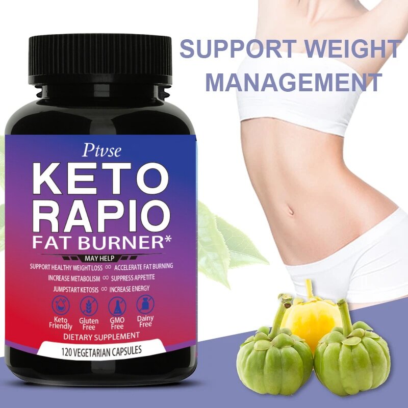 Keto Fat Burner - Supports Detoxification, Digestion, Metabolism, Keto-friendly Vegetarian Capsules