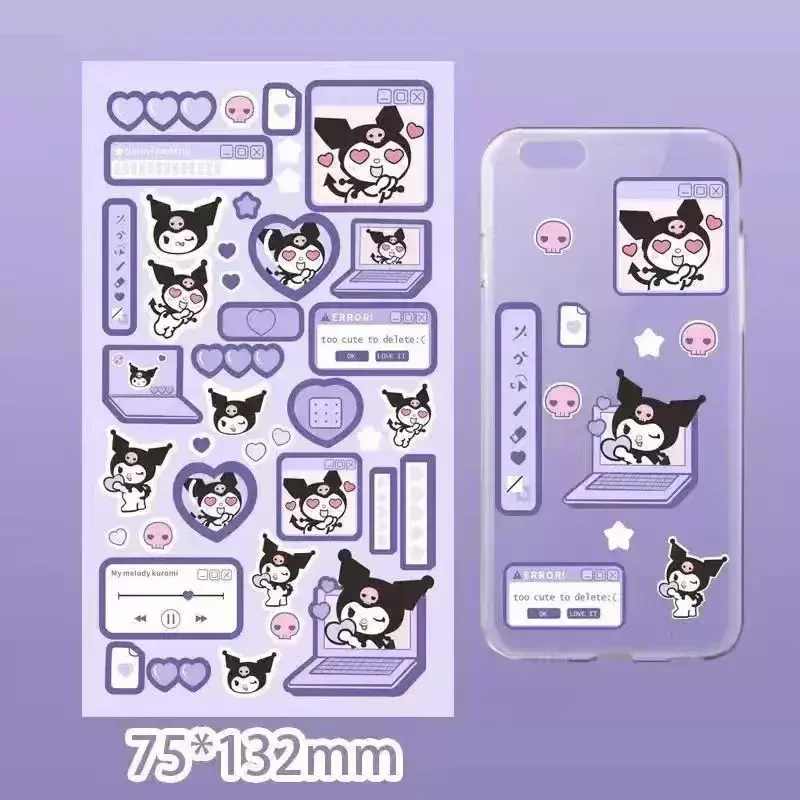 Sanrio Kuromi Mijn Melodie Hello Kitty Pachacco Pompompurin Cinnamoroll Kids Diy Graffiti Gudetama Stickers