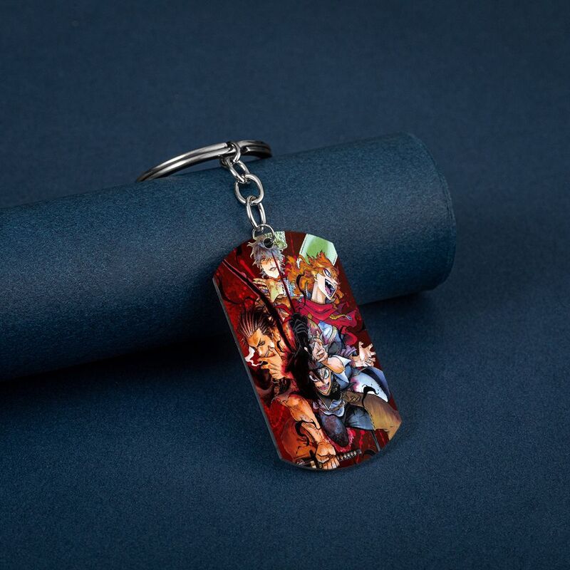 Брелок для ключей с аниме «Чёрный клевер», цепочка для ключей из металлического сплава, аксессуар в подарок