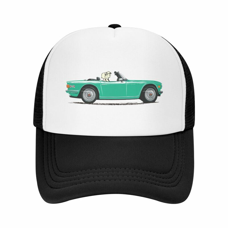 Gorra de béisbol con diseño de coche deportivo para hombre y mujer, sombrero clásico británico para el sol, color verde Java, TR6