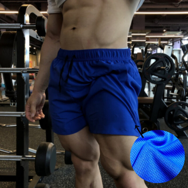 Spodnie spodenki męskie M-5XL gimnastyczne męskie na zewnątrz Plus Size poliester szybkoschnący bieg do koszykówki oddychający jednolity kolor