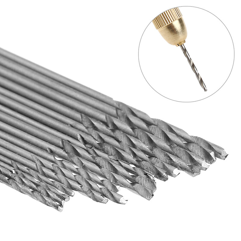 16Pcs HSS White Steel Twist Drill Bit Set 0.8-1.5mm For Electric Grinding Drills