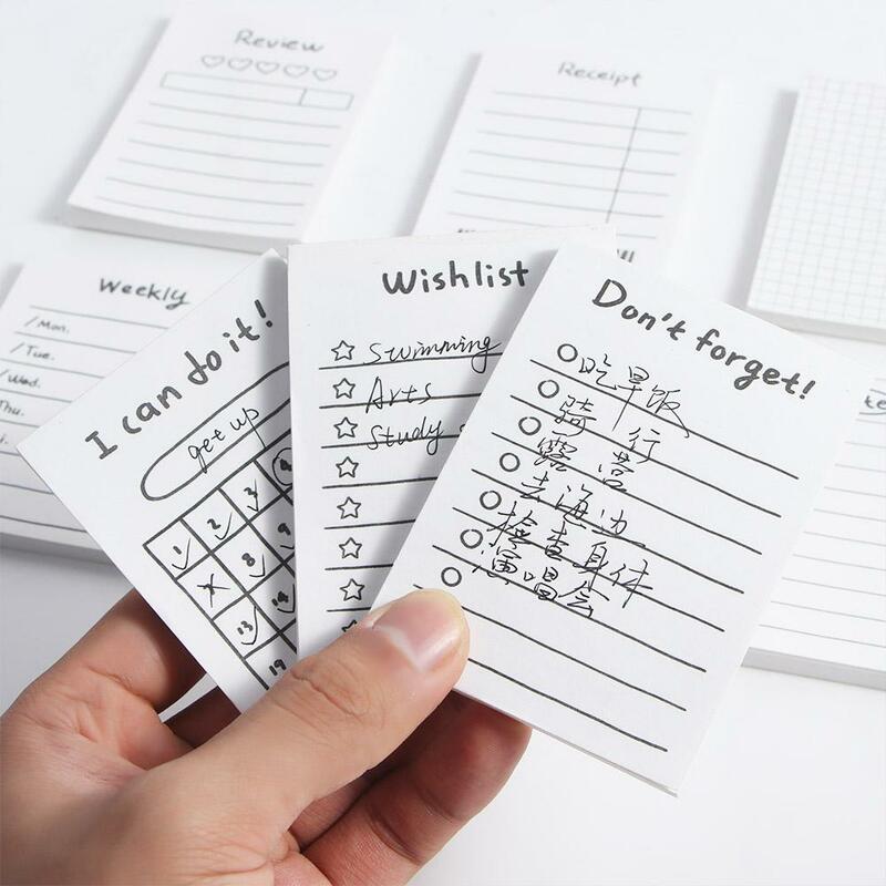 Journal DIY Office Supplies Notebook Student Stationery Plan Notebook Sticky Notes Tearable Notebook To Do List Memo Pads